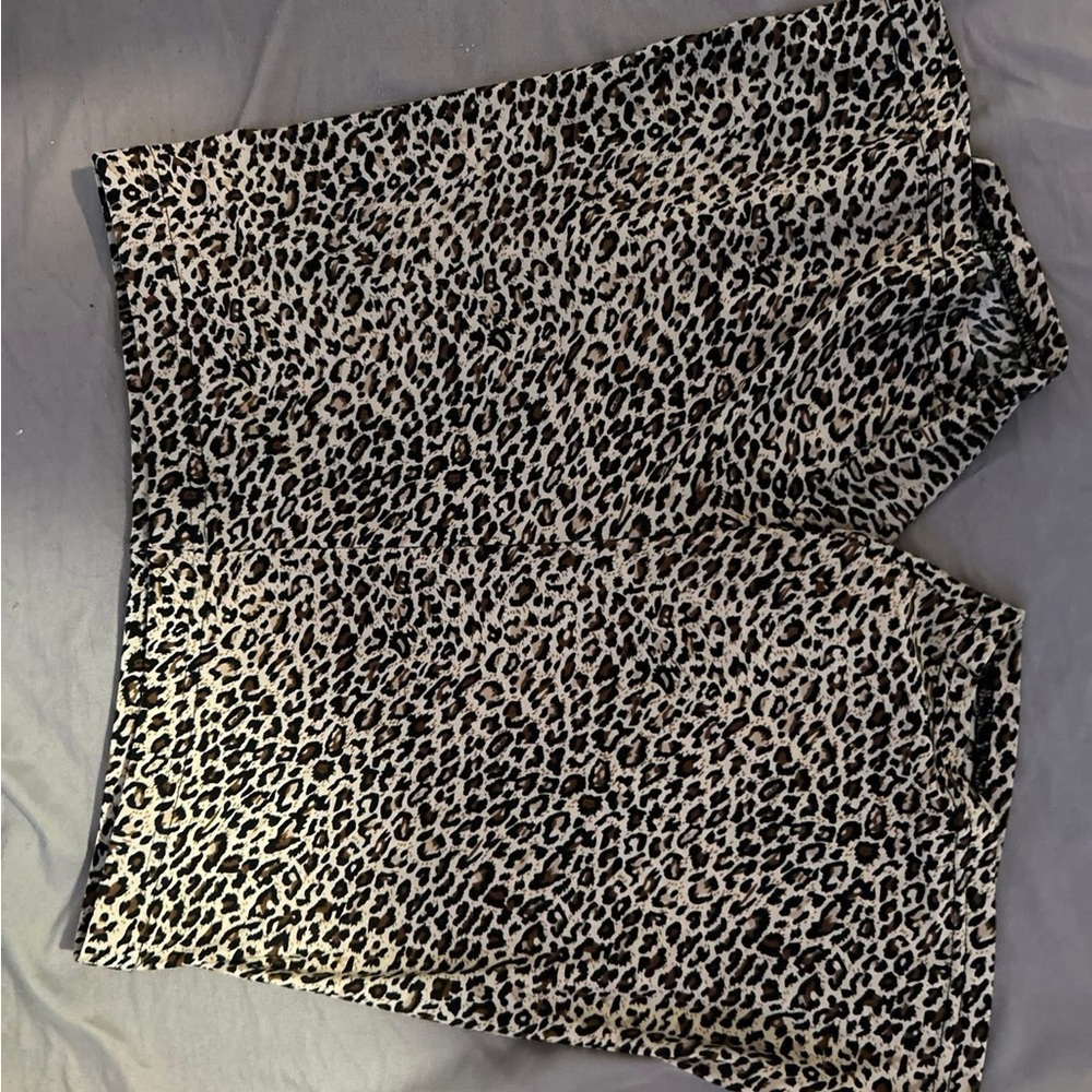 SHEIN High Waist Black and Tan Shorts